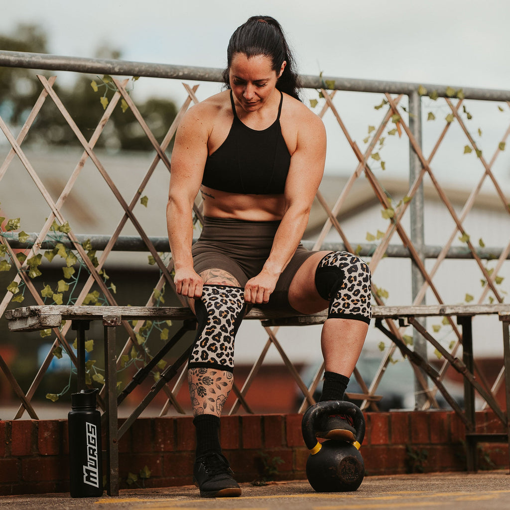 V2 7mm Knee Sleeves - Leopard Print (Pair)-1